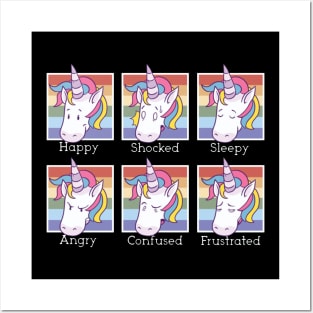 Unicorn Moods Posters and Art